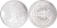 Frankreich 10 Euro Monnaie de Paris, Semeuse, UNZ, Silber -