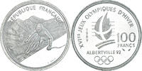 Frankreich 100 Francs Münze, VZ+, Silber, KM:972 -