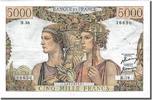 Frankreich 5000 Francs Geldschein, 5 000 F 1949-1957 ''Terre et Mer'' -