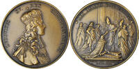 Frankreich Medaille Ludovicus XV Rex - Louis XV, History, Vivier, VZ, Bronze