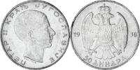 Jugoslawien 50 Dinara Münze, Petar II, VZ, Silber, KM:24 -