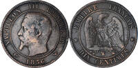 Frankreich 10 Centimes Münze, Napoleon III, Napoléon III, Lille, S+ -