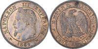 Frankreich 2 Centimes Münze, Napoleon III, Napoléon III, Bordeaux, VZ -