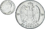 Jugoslawien 20 Dinara Münze, Petar II, VZ, Silber, KM:23 -