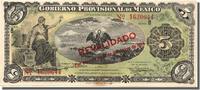 Mexiko 5 Pesos Geldschein, Mexico - Revolutionary, 1914-12-01, UNZ- -