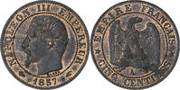 Frankreich 5 Centimes Münze, Napoleon III, Napoléon III, Paris, VZ -