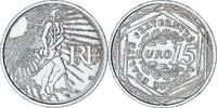 Frankreich 15 Euro Semeuse, VZ, Silber, KM:1535 -