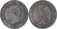 Frankreich 2 Centimes Münze, Napoleon III, Napoléon III, Lille, SS+ -