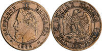 Frankreich 2 Centimes Münze, Napoleon III, Napoléon III, Bordeaux -