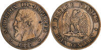Frankreich 2 Centimes Münze, Napoleon III, Napoléon III, Paris, SS+ -