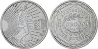 Frankreich 10 Euro Semeuse, UNZ, Silber, KM:1580 -