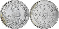 Belgien 5 Ecu Münze, UNZ, Silber, KM:166 -