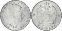 Jugoslawien 50 Dinara Münze, Petar II, SS, Silber, KM:24 -
