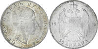 Jugoslawien 50 Dinara Münze, Petar II, SS, Silber, KM:24 -