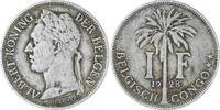 Belgisch-Kongo Franc Münze, SS, Kupfer-Nickel, KM:21 -
