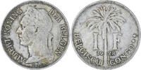 Belgisch-Kongo Franc Münze, SS+, Kupfer-Nickel, KM:21 -