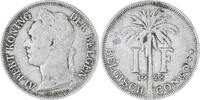 Belgisch-Kongo Franc Münze, SS+, Kupfer-Nickel, KM:21 -