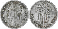 Belgisch-Kongo Franc Münze, S+, Kupfer-Nickel, KM:21 -