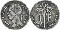 Belgisch-Kongo Franc Münze, SS, Kupfer-Nickel, KM:21 -