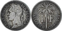 Belgisch-Kongo Franc Münze, SS, Kupfer-Nickel, KM:21 -