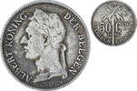 Belgisch-Kongo 50 Centimes Münze, S, Kupfer-Nickel, KM:23 -