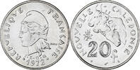 Neukaledonien 20 Francs Münze, Paris, VZ, Nickel, KM:12 -