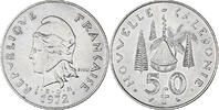 Neukaledonien 50 Francs Münze, Paris, UNZ, Nickel, KM:13 -