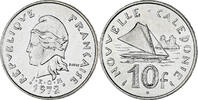 Neukaledonien 10 Francs Münze, Paris, VZ, Nickel, KM:11 -