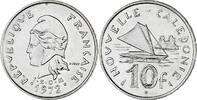 Neukaledonien 10 Francs Paris, VZ, Nickel, KM:11 -