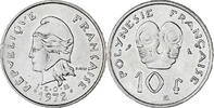 French Polynesia 10 Francs Paris, VZ, Nickel, KM:8 -