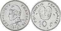 French Polynesia 10 Francs Paris, UNZ, Nickel, KM:8 -