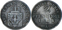Deutsch Staaten 2 Pfennig Münze, PRUSSIA, Friedrich Wilhelm IV, SS -