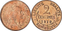 Frankreich 2 Centimes Münze, Dupuis, Paris, VZ, Bronze, KM:841 -