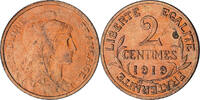 Frankreich 2 Centimes Münze, Dupuis, Paris, VZ, Bronze, KM:841 -