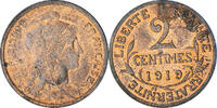 Frankreich 2 Centimes Münze, Dupuis, Paris, VZ, Bronze, KM:841 -