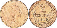 Frankreich 2 Centimes Münze, Dupuis, Paris, VZ, Bronze, KM:841 -