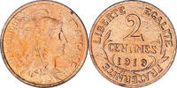 Frankreich 2 Centimes Münze, Dupuis, Paris, VZ, Bronze, KM:841 -