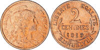 Frankreich 2 Centimes Münze, Dupuis, Paris, VZ, Bronze, KM:841 -