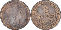 Frankreich 2 Centimes Münze, Dupuis, Paris, SS, Bronze, KM:841 -