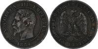 Frankreich 2 Centimes Münze, Napoleon III, Napoléon III, Strasbourg -