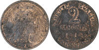 Frankreich 2 Centimes Münze, Dupuis, Paris, SS, Bronze, KM:841 -
