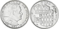Monaco Franc Münze, Rainier III, UNZ, Nickel, KM:140 -