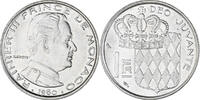 Monaco Franc Münze, Rainier III, UNZ, Nickel, KM:140 -