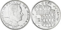 Monaco Franc Münze, Rainier III, VZ, Nickel, KM:140 -