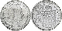 Monaco 1/2 Franc Münze, Rainier III, VZ, Nickel, KM:145 -