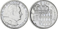 Monaco 1/2 Franc Münze, Rainier III, VZ, Nickel, KM:145 -