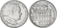 Monaco 1/2 Franc Münze, Rainier III, UNZ, Nickel, KM:145 -