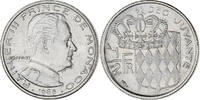 Monaco 1/2 Franc Münze, Rainier III, UNZ, Nickel, KM:145 -