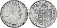 Monaco Franc Münze, Rainier III, UNZ, Nickel, KM:140, Gadoury:MC 150 -