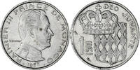 Monaco Franc Münze, Rainier III, VZ, Nickel, KM:140, Gadoury:MC 150 -